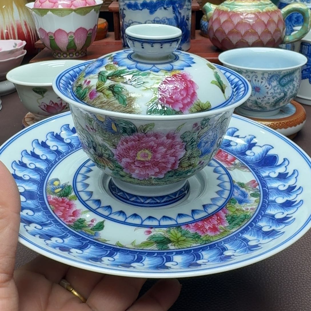 瓷片景德镇仿古手工制作精品展示