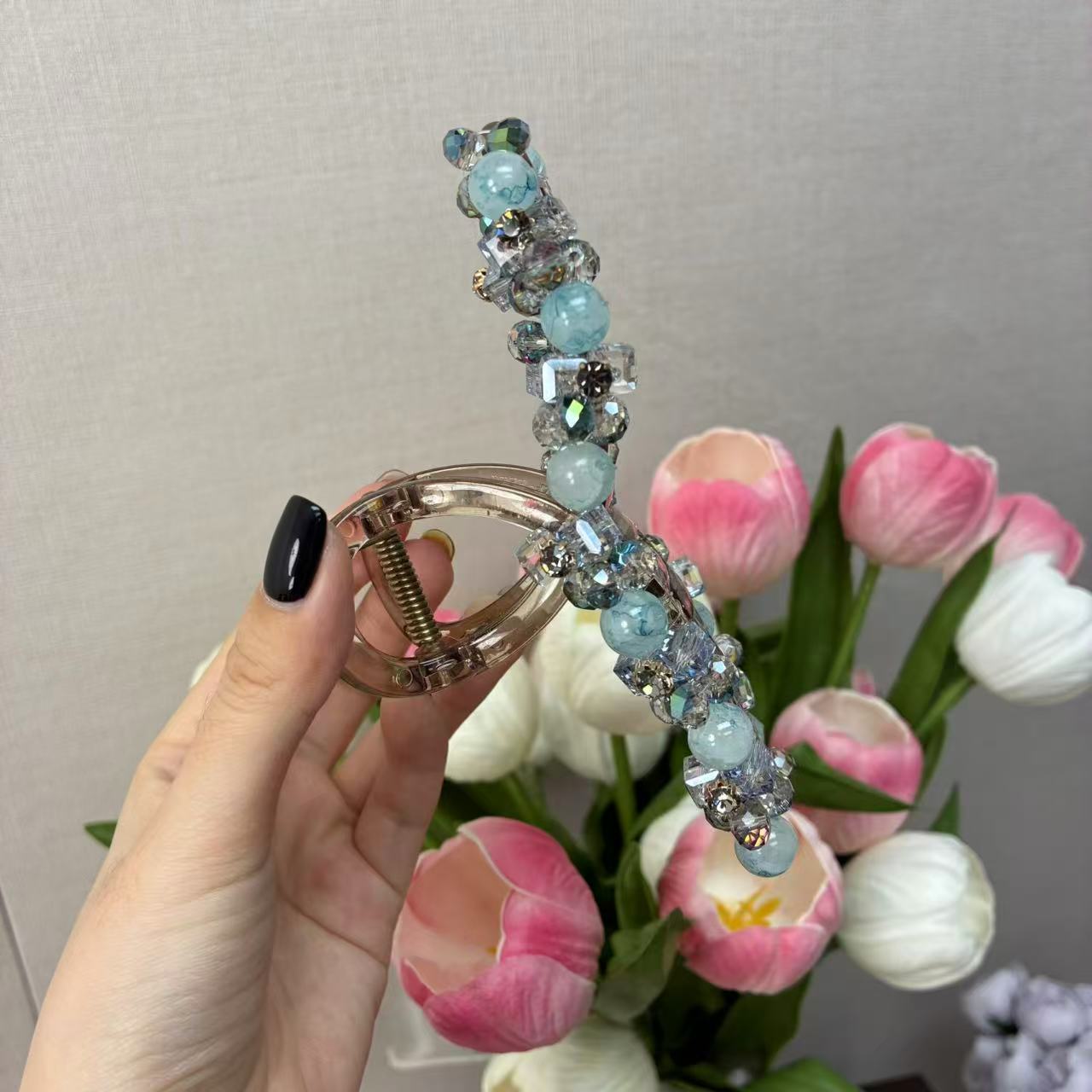 远远（YY220）发夹13cm重工轻奢缠绕高级感