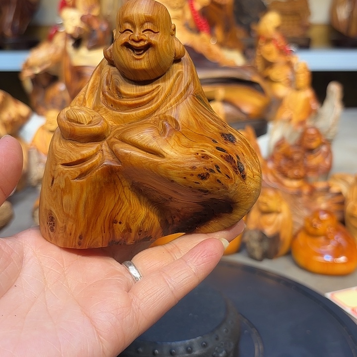 柏木太行崖柏弥勒佛