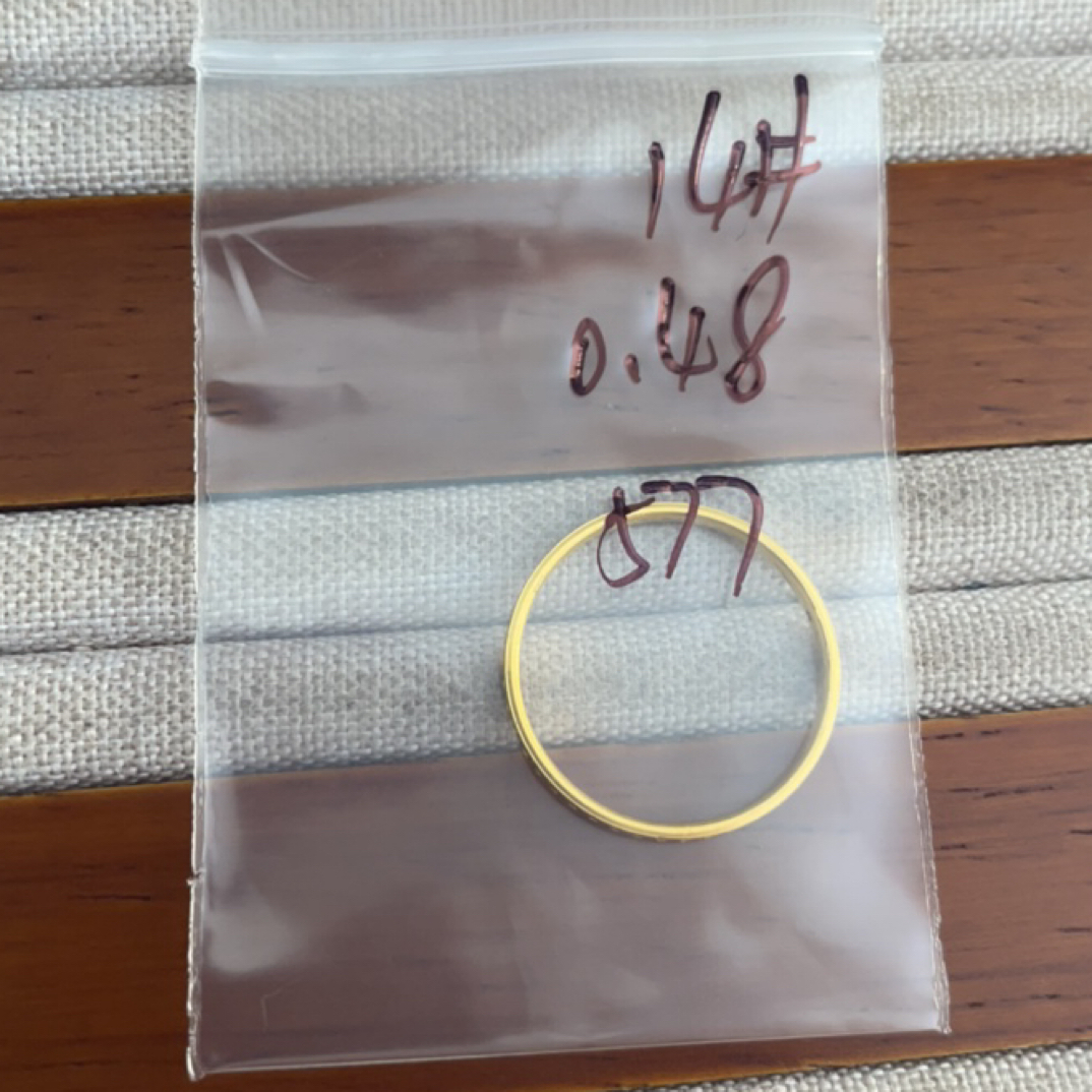 克重0.48 14号 龙鳞戒指 足金999