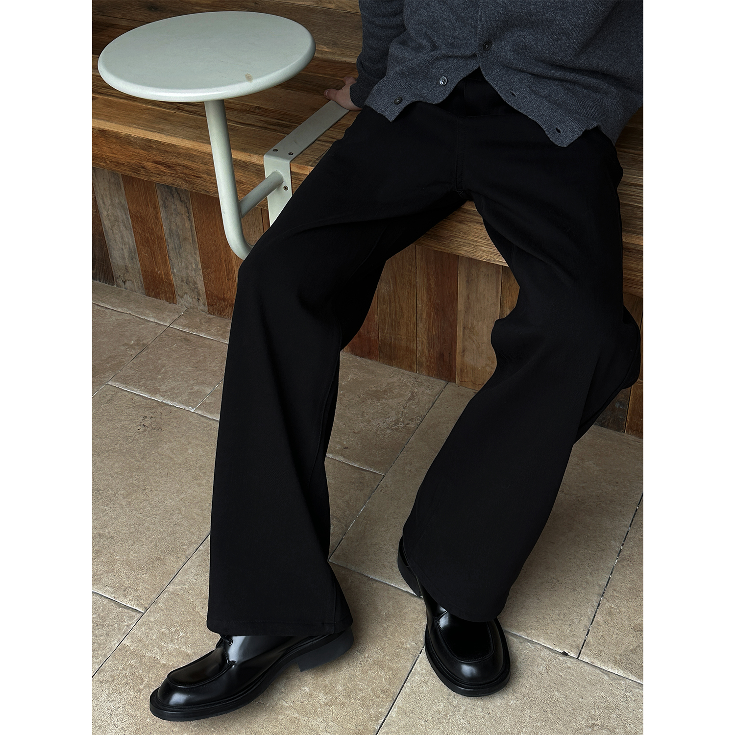 AUSTINBEAUTY【通勤宽松黑牛】不褪色不起球水洗加绒牛仔裤裤子