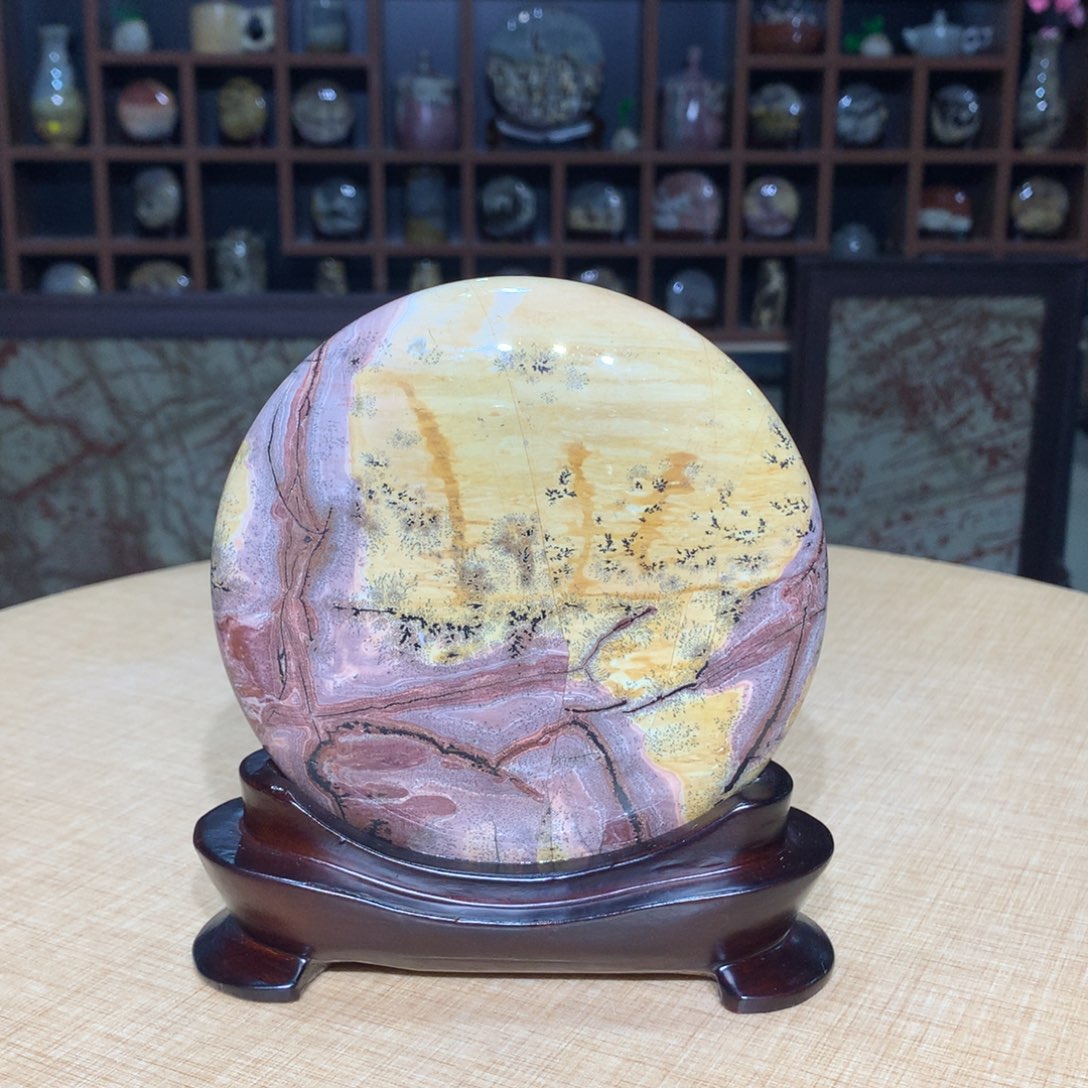 紫砂广西国画石摆件，收藏观赏