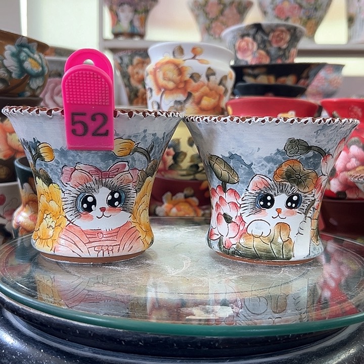 景德镇手绘花盆满38包邮