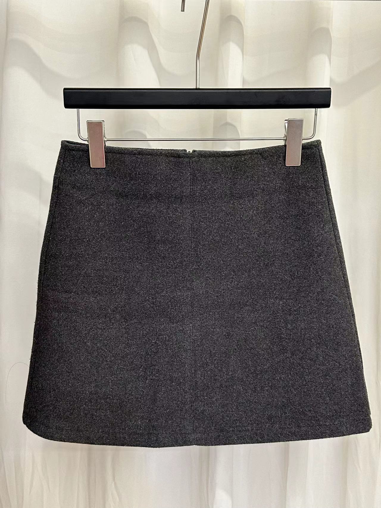 【米乐韩国正品】秋冬短款毛呢短裙/N0退N0换