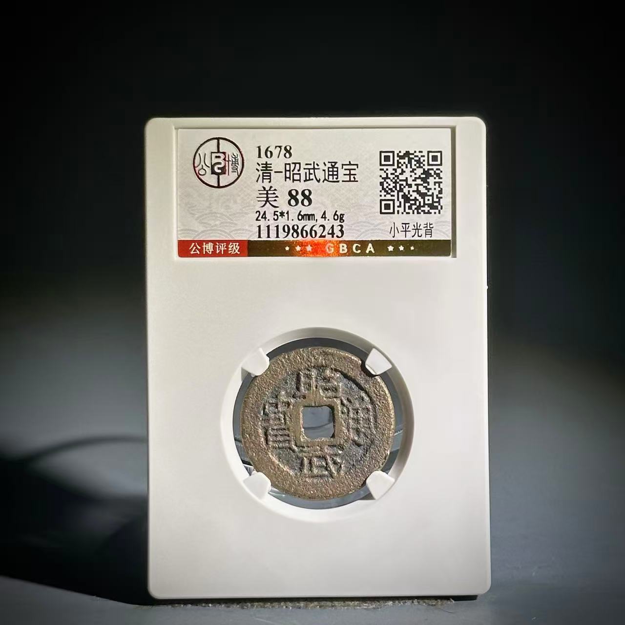 031 清 昭武通宝 小平光背 6243