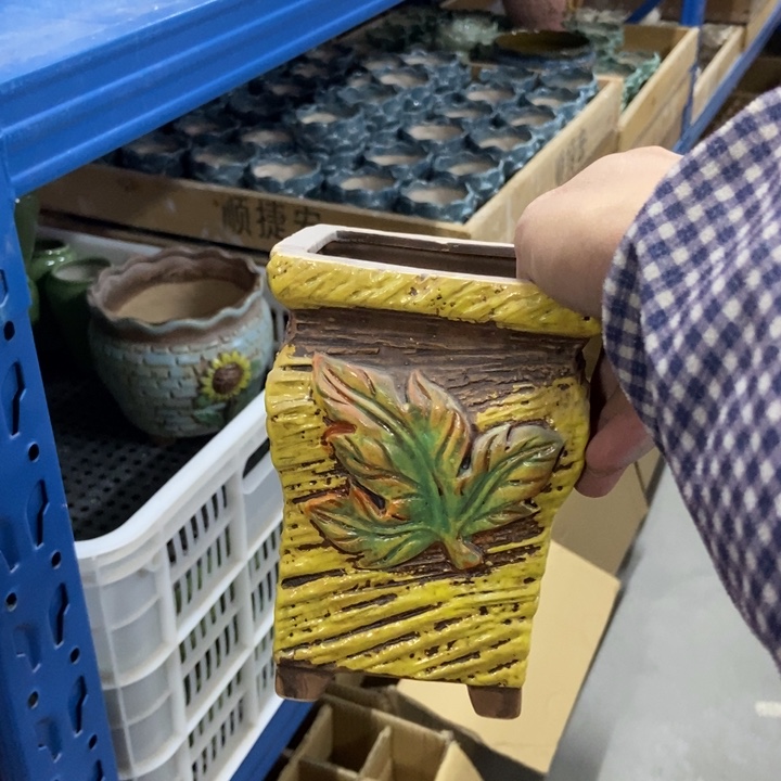 陶瓷花盆单场满9.9发11*15.5