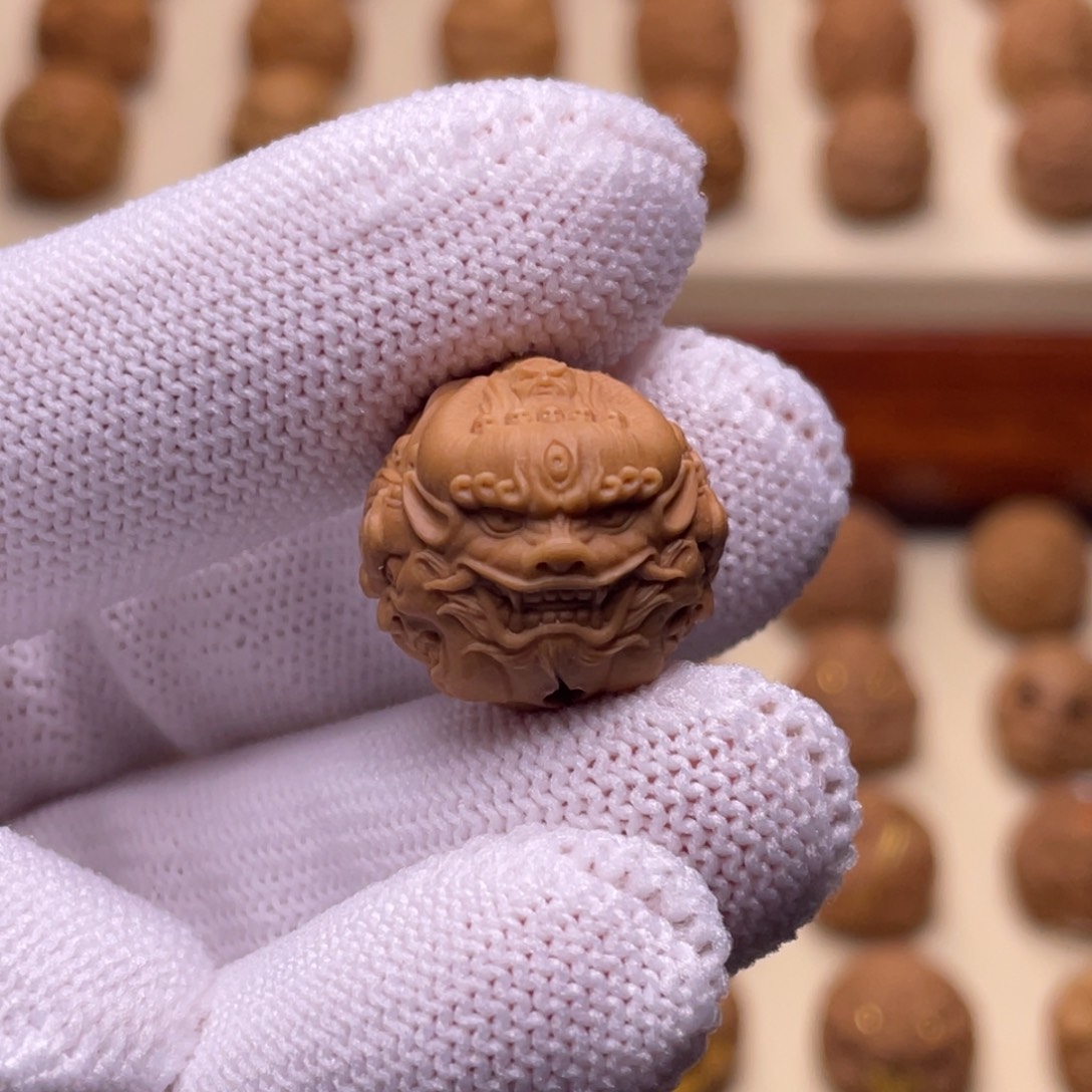 猴头核桃吊坠大威德➕通体银管