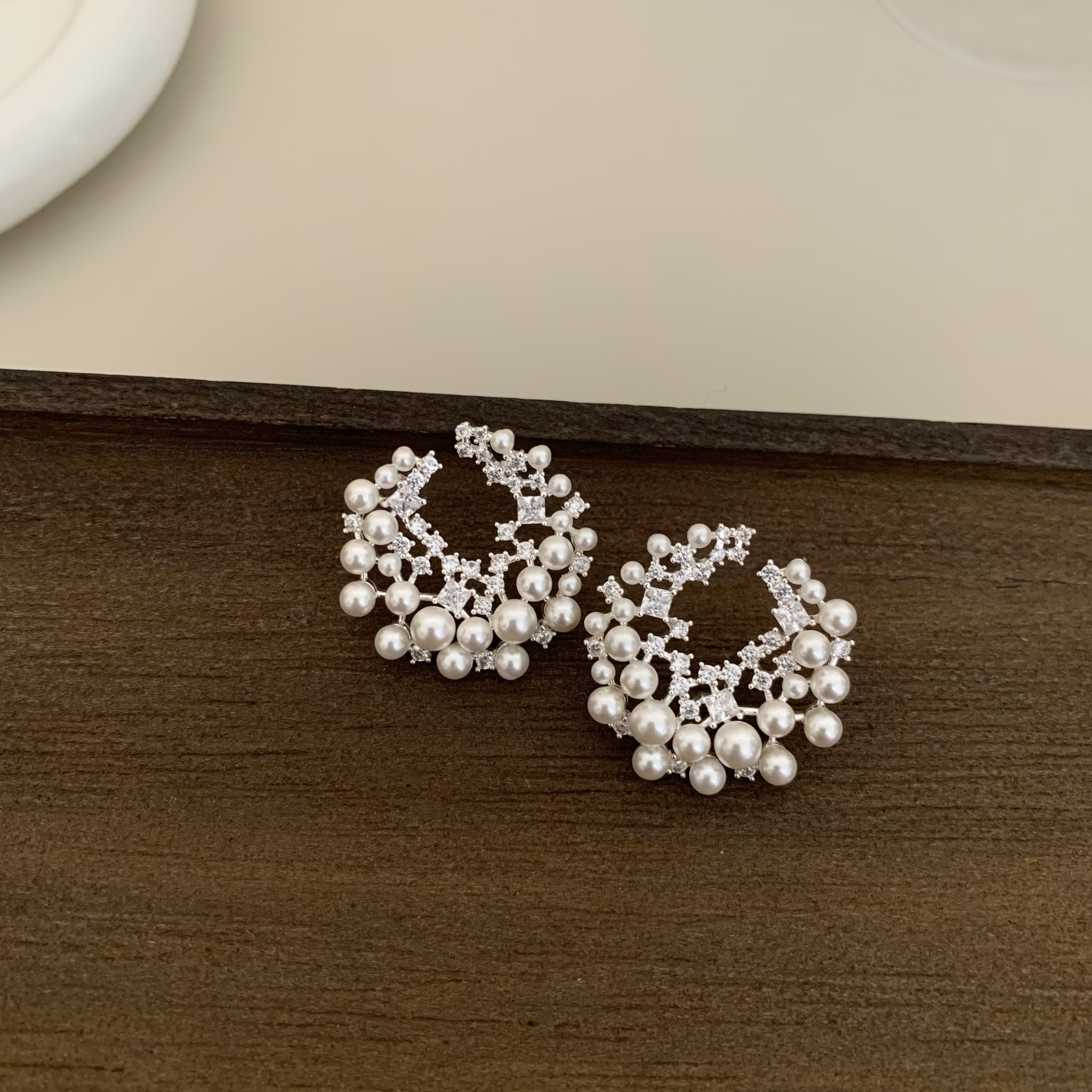 合金仿珍珠耳饰 拾来花A20【繁星】法式轻奢小众设计感气质珍珠耳钉