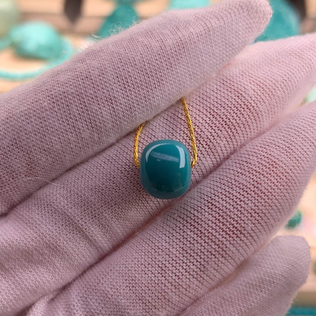 绿松石珠宝奇石未镶嵌9.9×8.3