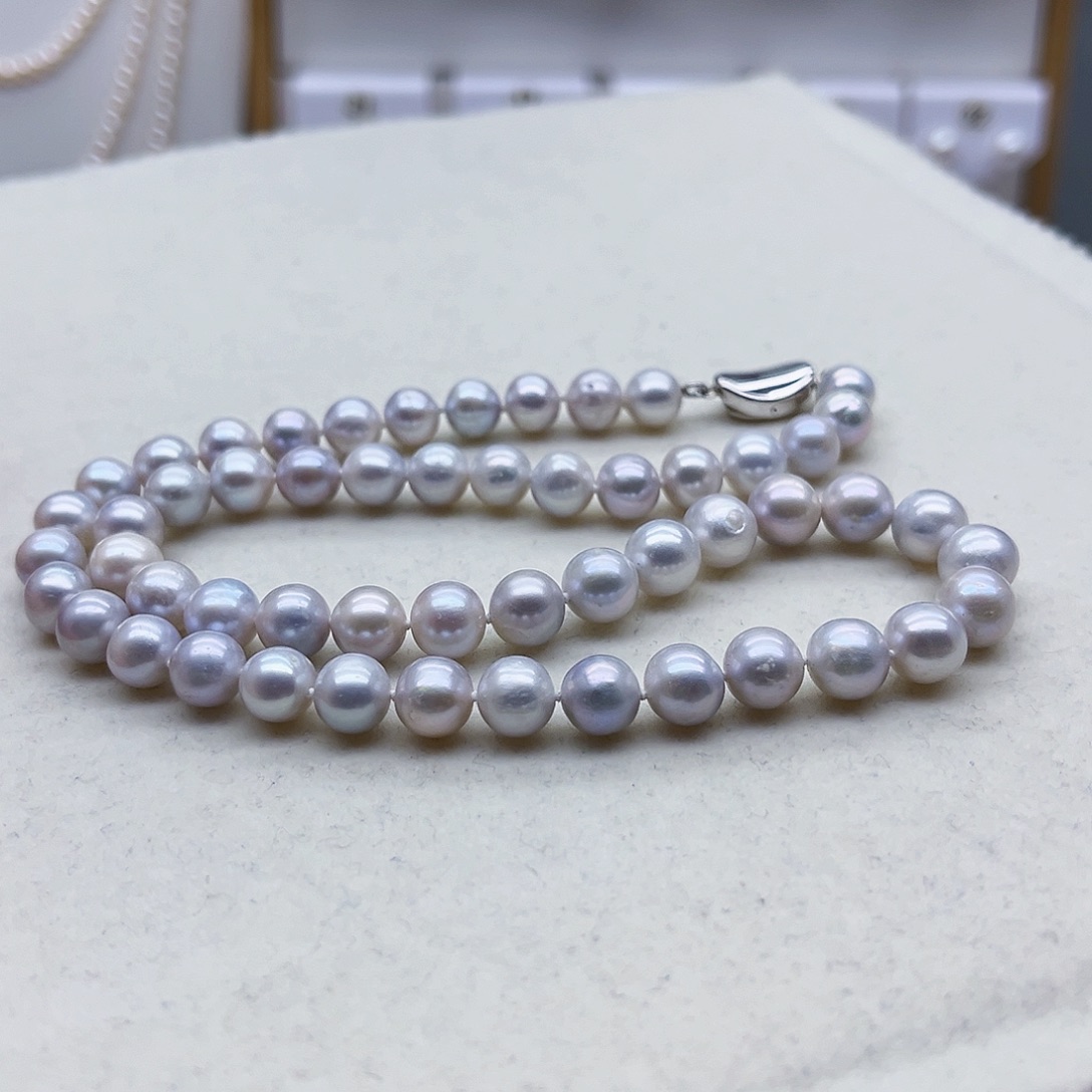 淡水珍珠颈饰银S925镶嵌