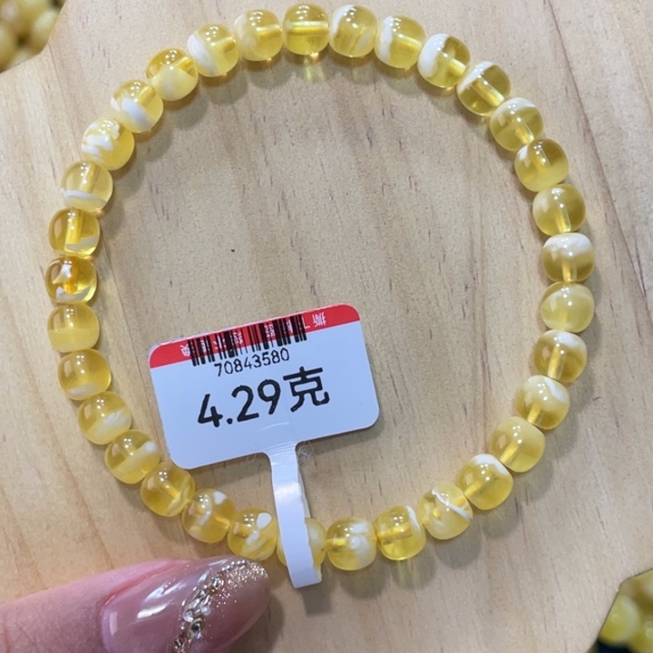 琥珀手链未镶嵌蜜蜡