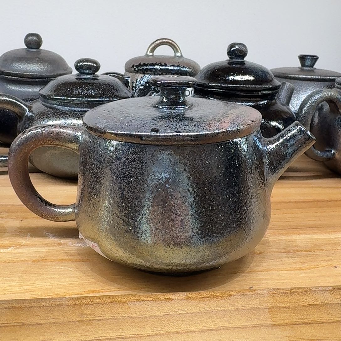 壶建水紫陶紫泥柴烧壶