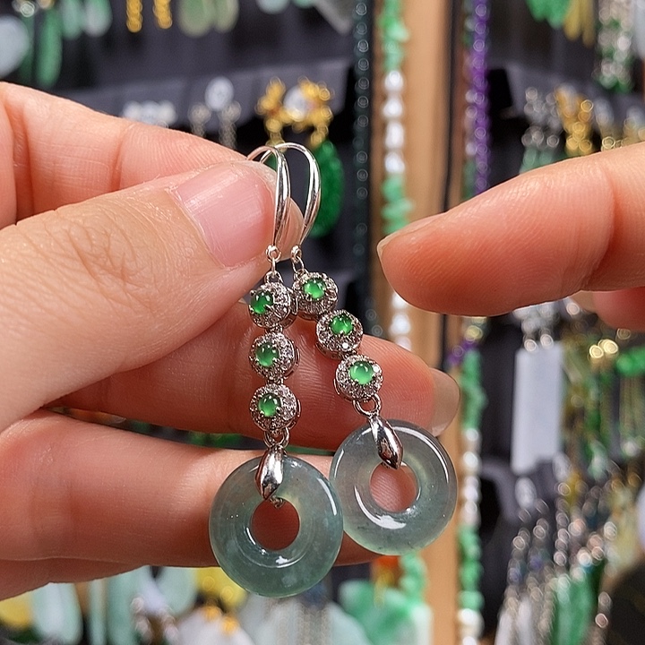 翡翠未镶嵌耳饰翡翠
