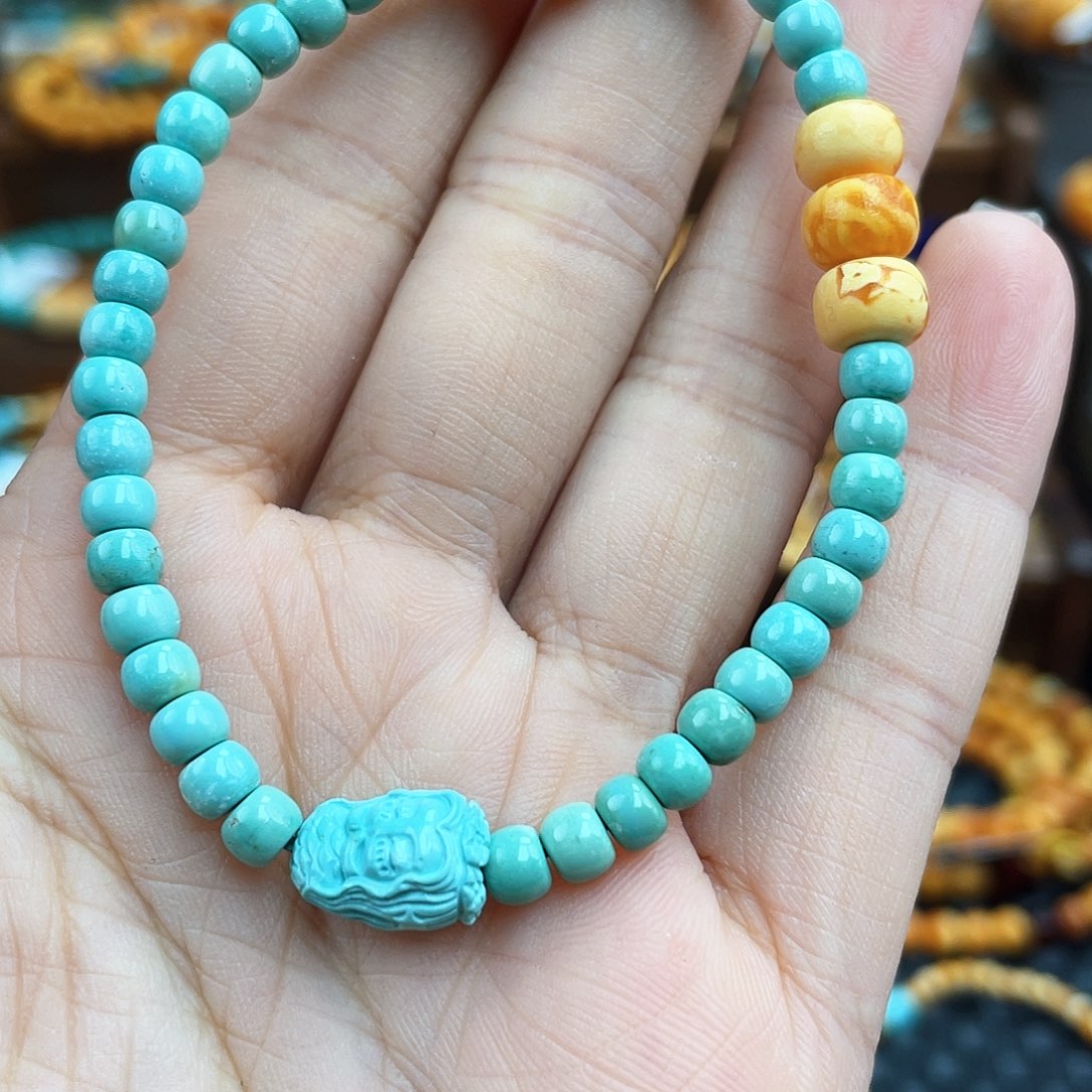 未镶嵌绿松石手链手串