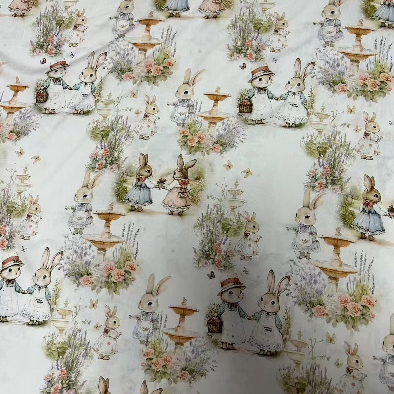 精梳棉棉绸布料童话世界家居服夏凉被四件套柔软透气舒适宽1.6米