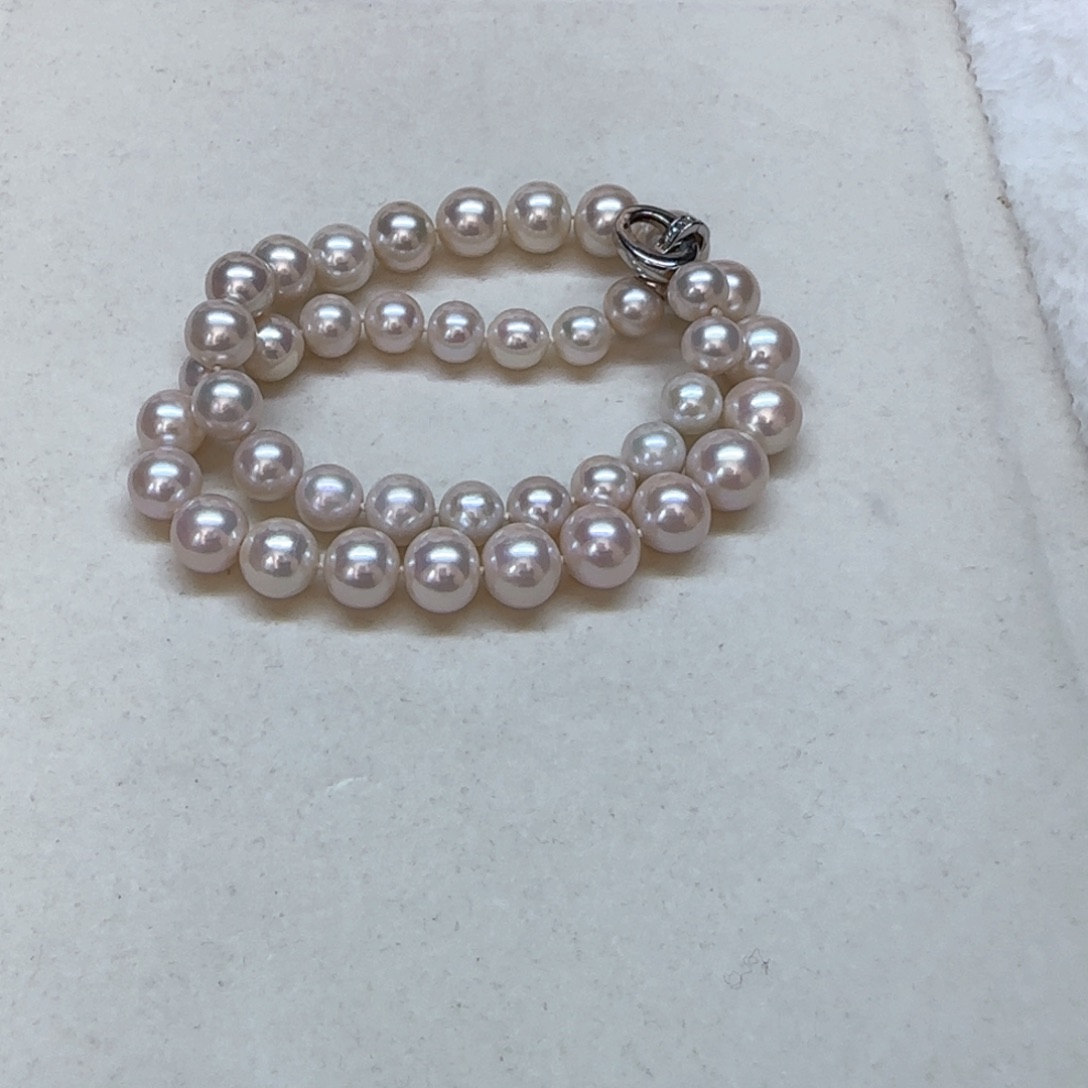 淡水珍珠银S925镶嵌项链