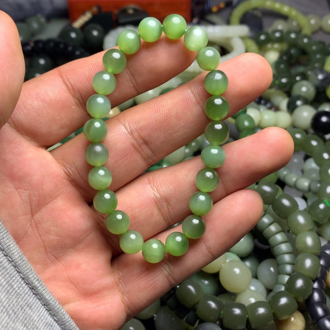 和田玉手链未镶嵌信