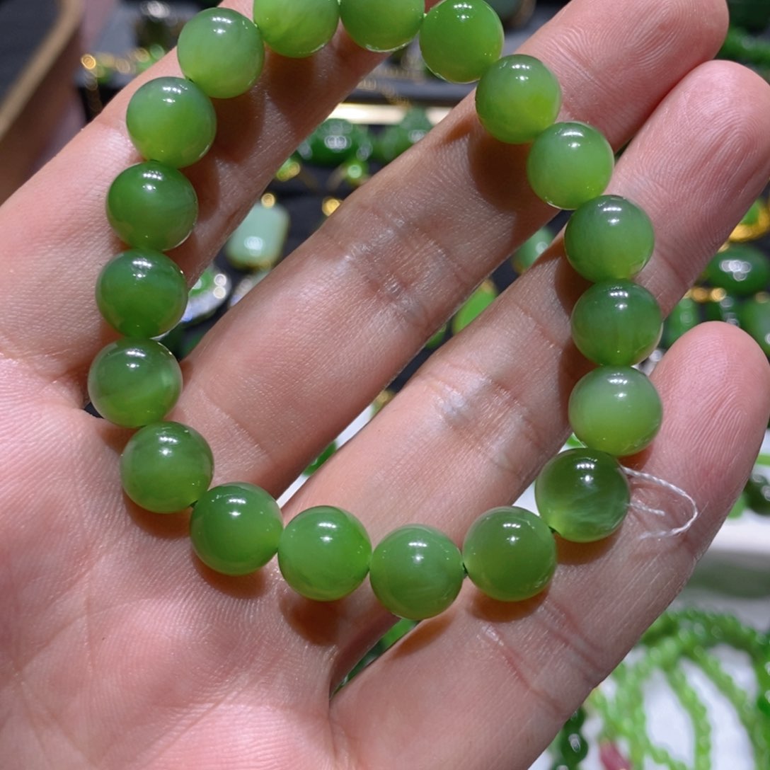 和田玉（碧玉）手链未镶嵌用****6