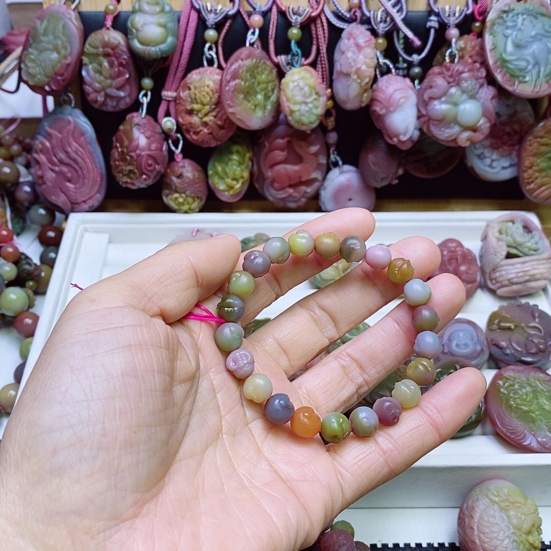 玛瑙/玉髓盐源玛瑙手链未镶嵌