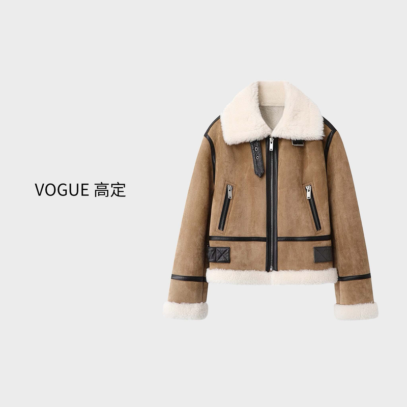 【VO高定】V01秦岚同款外套2024冬季新品游牧风仿泰迪绒外套MT