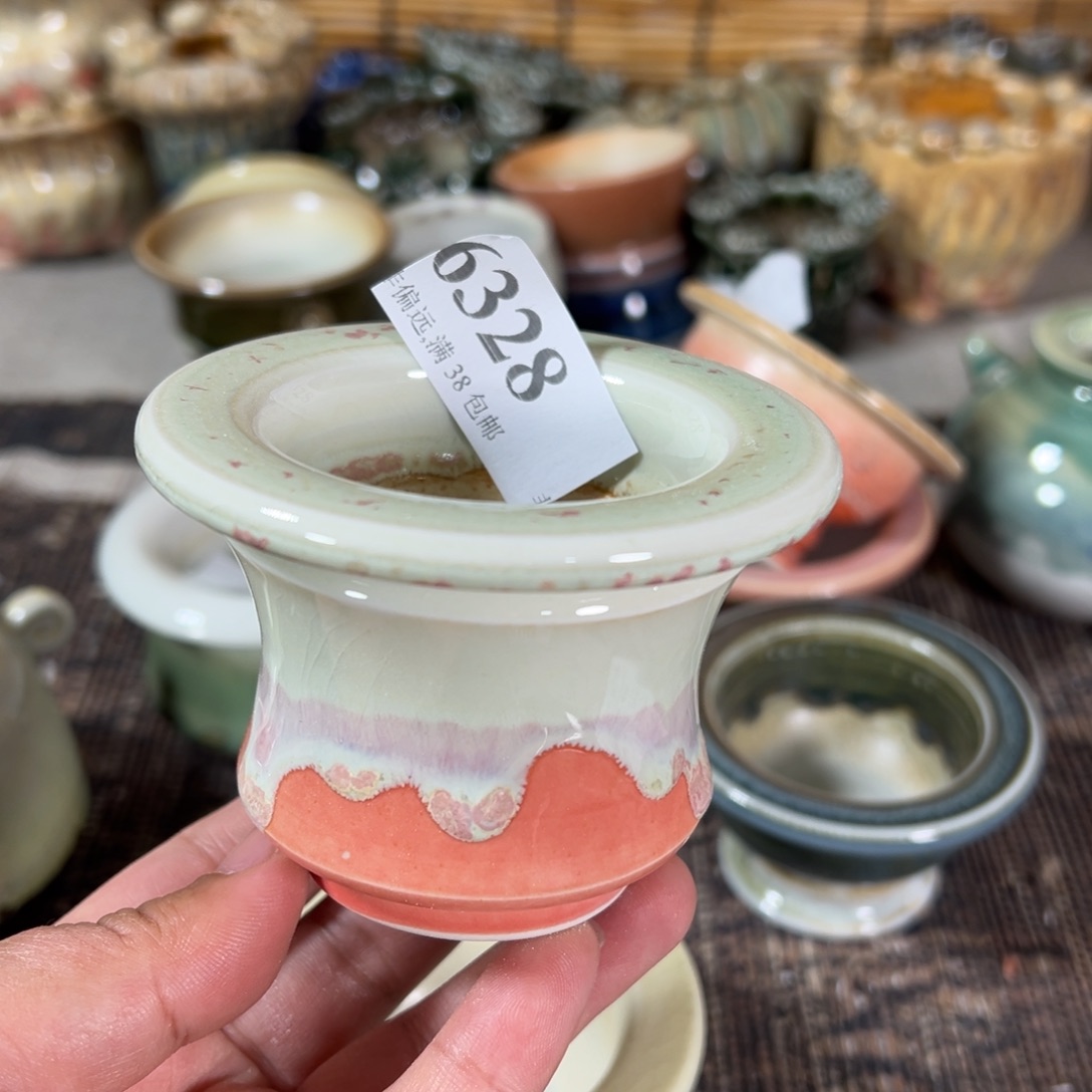 红陶景德镇手工花盆