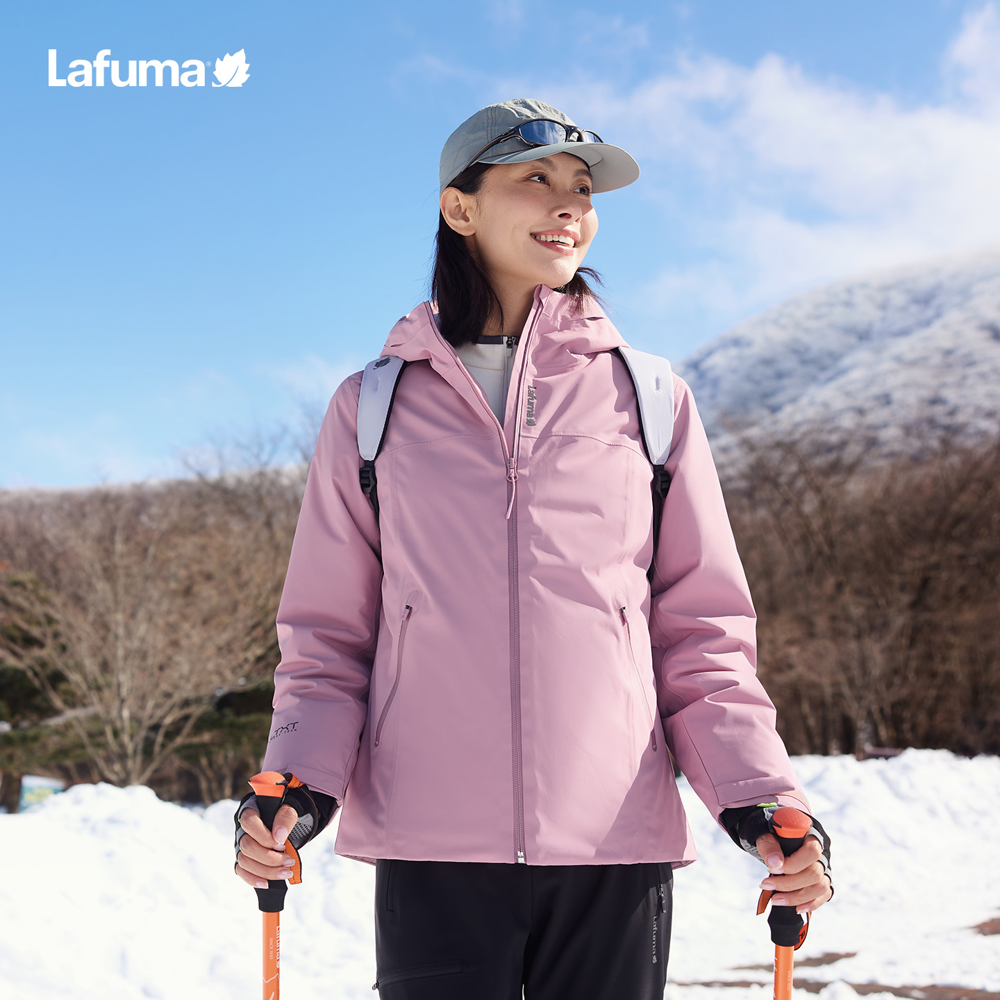 LAFUMA乐飞叶户外25秋冬保暖连帽冲锋衣女防风防水外套LFJU5DH65
