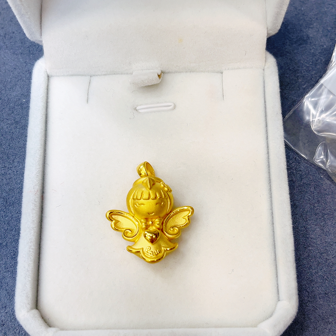 足金999天使吊坠