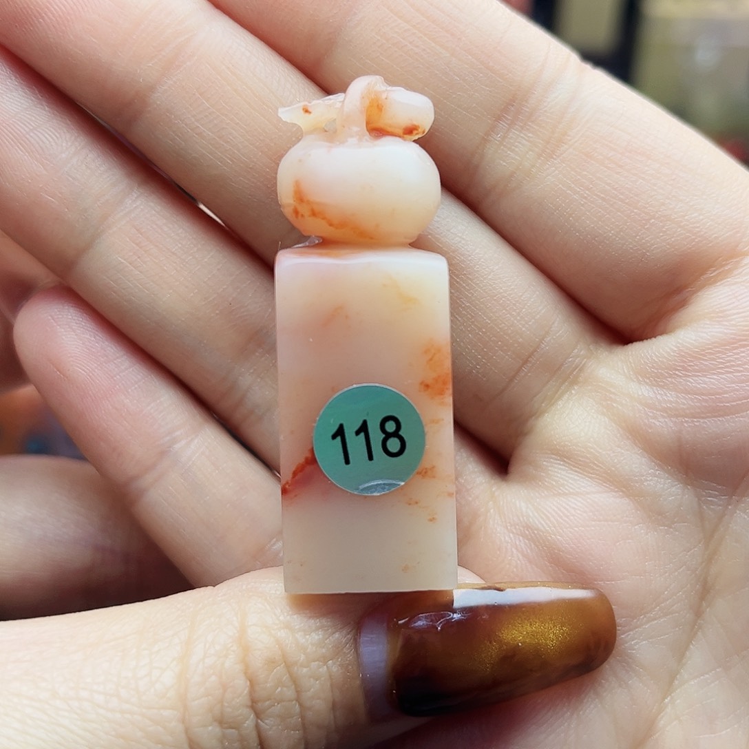 寿山石印石酥*纯手工包4字1.6