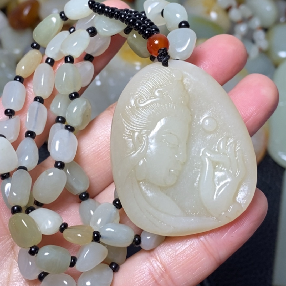 和田玉未镶嵌套链