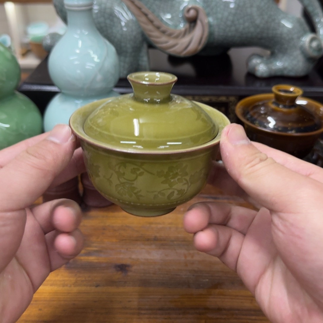 龙泉青瓷茶具微瑕7391
