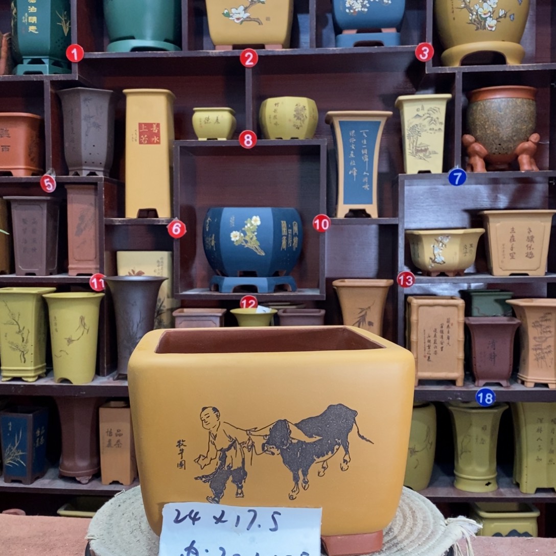 紫砂花盆紫砂花盆