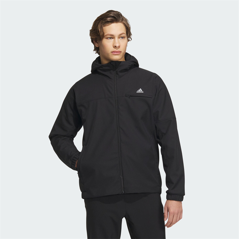 Adidas/阿迪达斯正品冬季新款男子梭织连帽运动外套IK7347