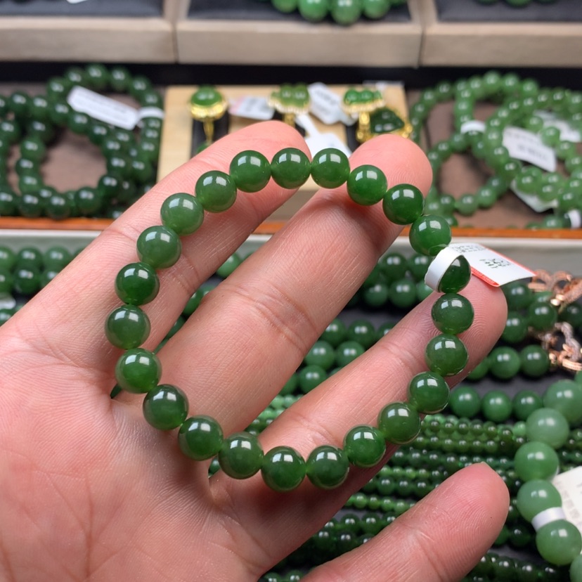 【闪购商品】和田玉（碧玉）手链未镶嵌8