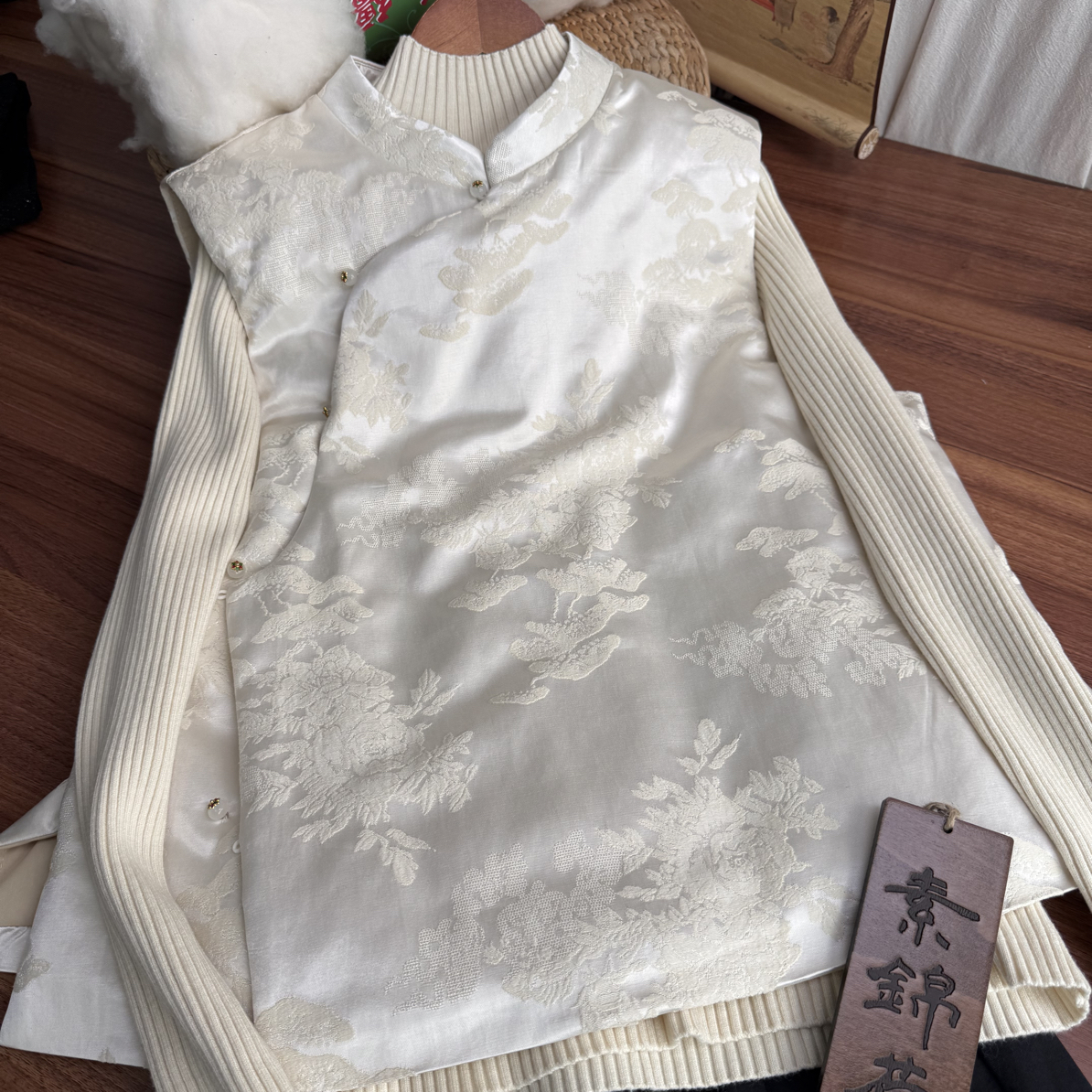 传统棉花棉马甲女休闲修身中式马夹冬保暖打底棉背心C 370