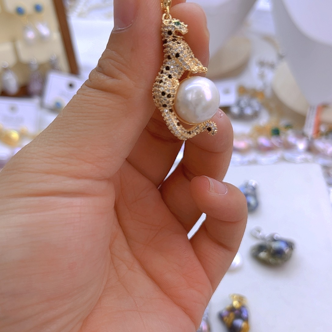 银S925镶嵌淡水珍珠661