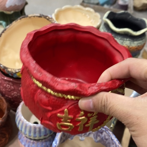 陶瓷小红色吉祥112223333