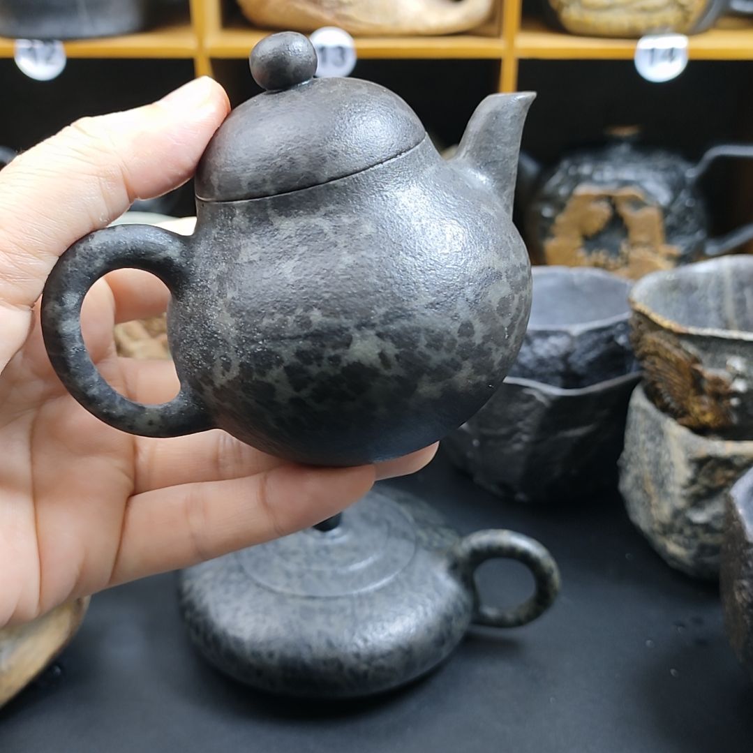 紫砂茶壶用****2梨形壶冰碛岩石壶
