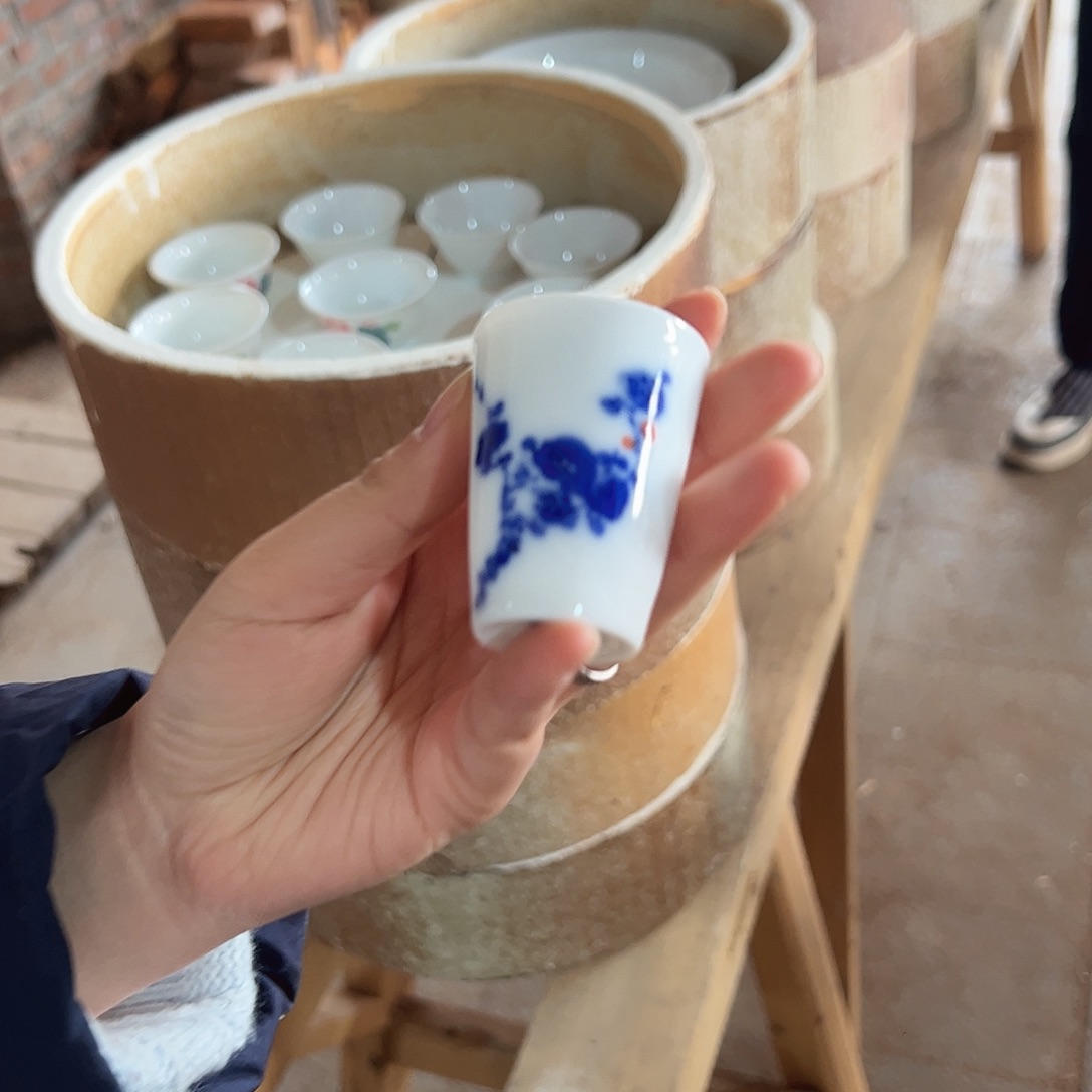 瓷柴窑青花闻香杯（福利款）