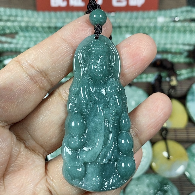 【闪购商品】翡翠颈饰未镶嵌玉吊坠翡翠玉站观音