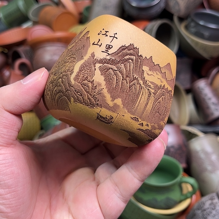 紫砂茶杯全手工紫砂主人杯
