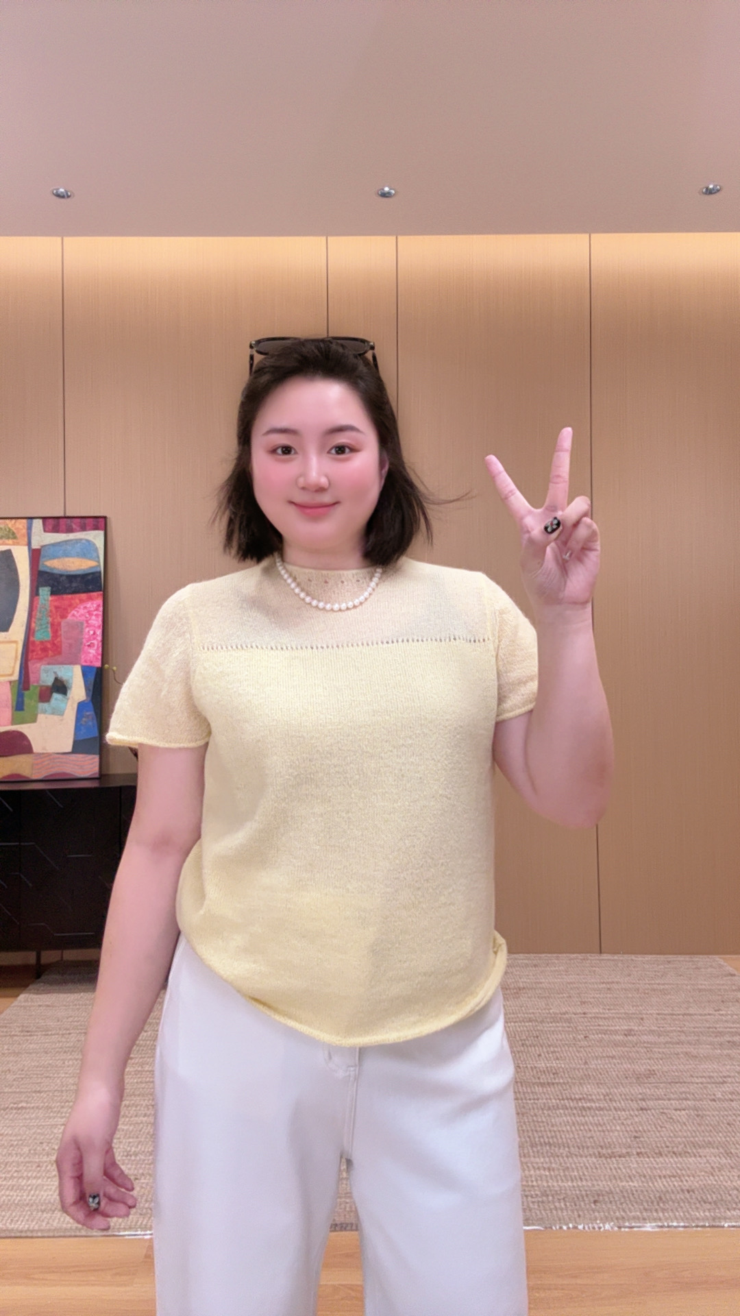 TAOJIA FAMILY【柠檬絮语】秋镂空短袖圆领原宿风毛针织衫SY0002