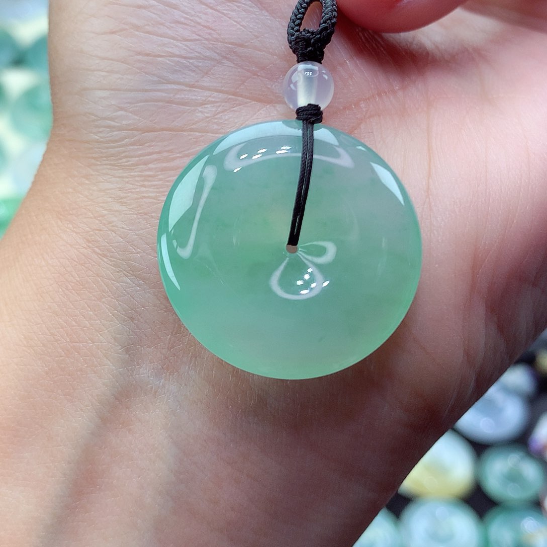 翡翠颈饰未镶嵌43尺寸26.2-5.8