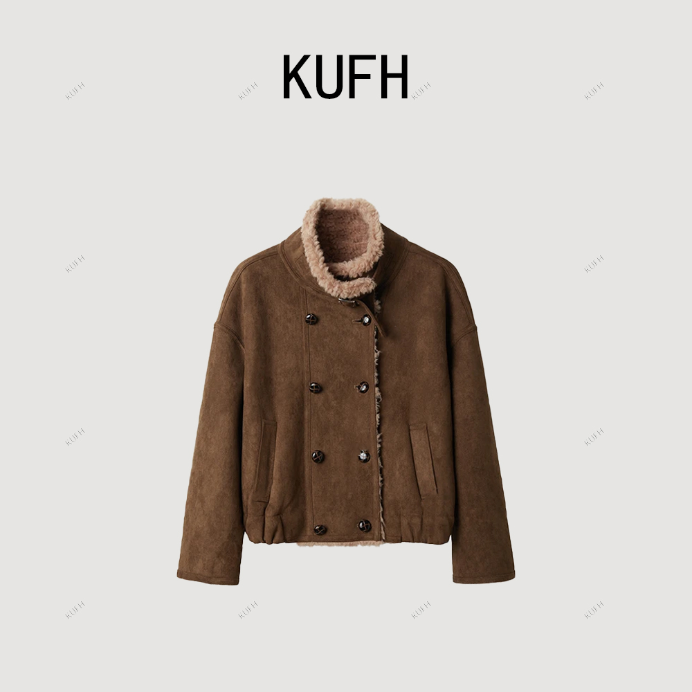 【半岛奶酥】巴家100纯羊毛25新款时尚气质休闲外套女KYM251103