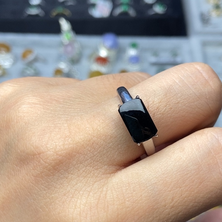 翡翠戒指银S925镶嵌戒指