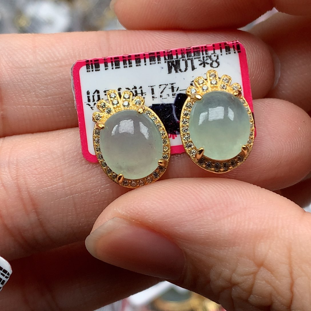 翡翠银S925镶嵌戒指天然翡翠手链