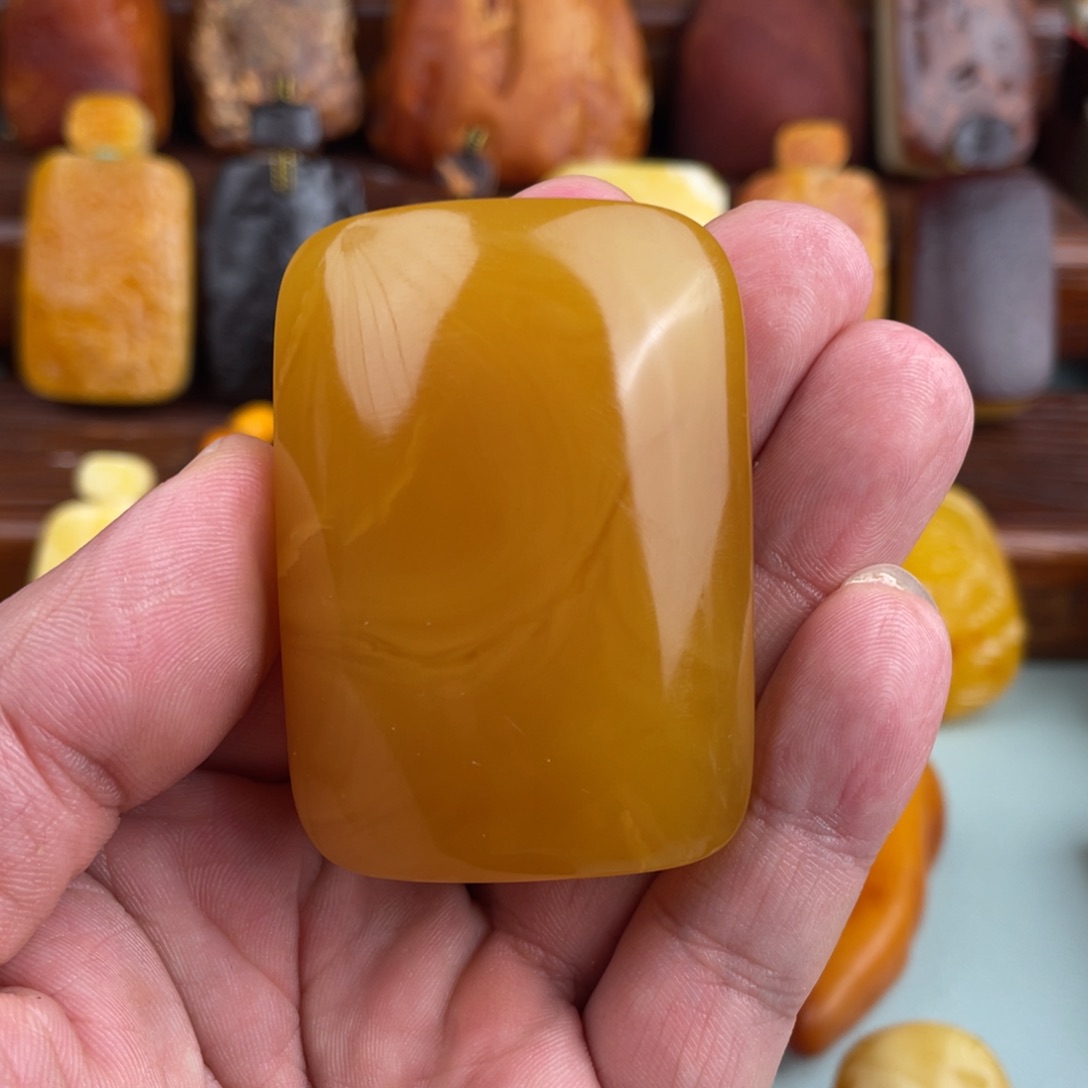 定制琥珀未镶嵌K***3蜜蜡吊坠定制打孔