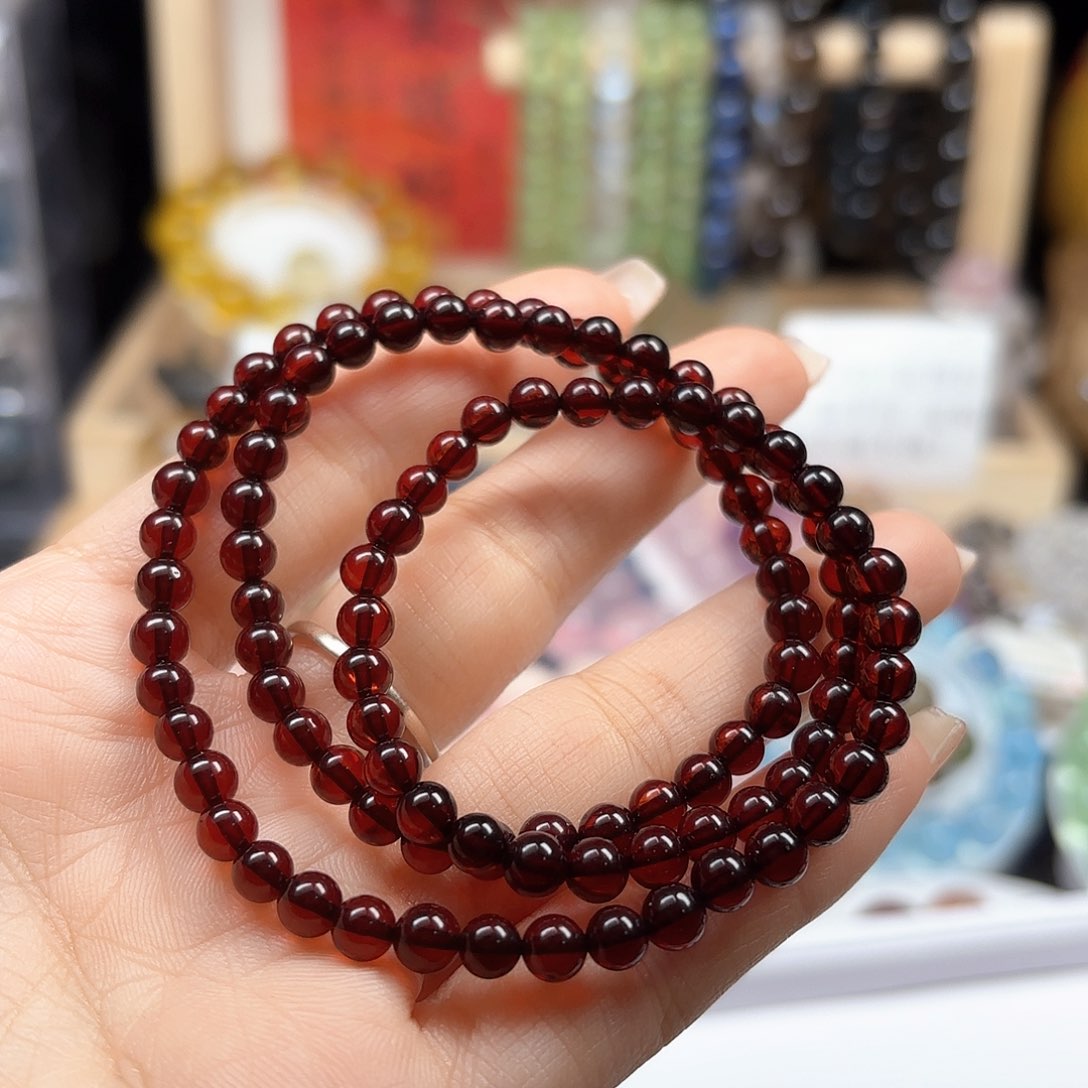 水晶手链未镶嵌血珀5.3