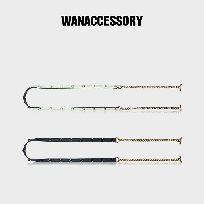 WANACCESSORY万蔻2025复古细长肩带猫头鹰换脸包配件配饰原创设计