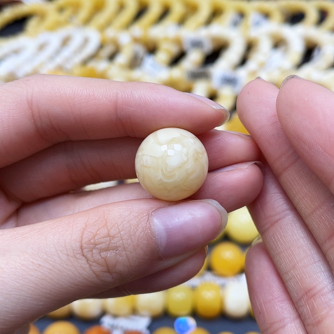 未镶嵌琥珀裸石圆珠16.3mm