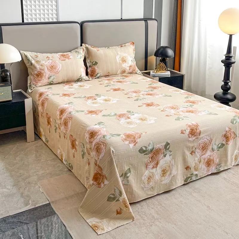 四季款可用针织云纱棉床单-天香